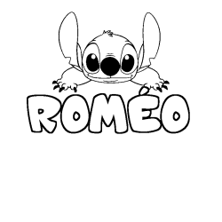 ROM&Eacute;O - Stitch background coloring