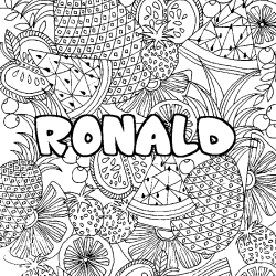 RONALD - Fruits mandala background coloring