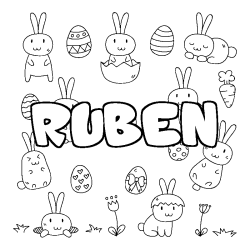 RUBEN - Easter background coloring