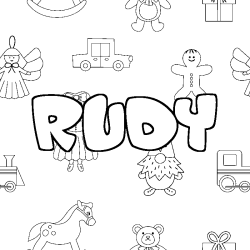 RUDY - Toys background coloring