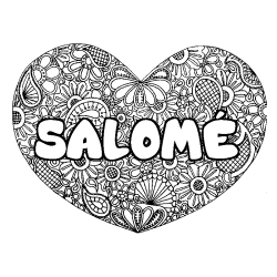 SALOM&Eacute; - Heart mandala background coloring