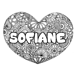 SOFIANE - Heart mandala background coloring
