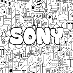 SONY - City background coloring