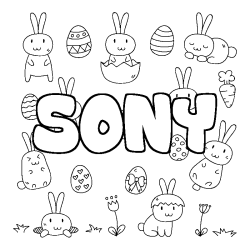 SONY - Easter background coloring