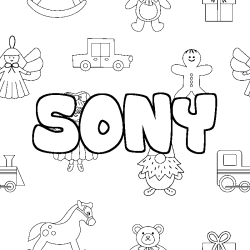 SONY - Toys background coloring
