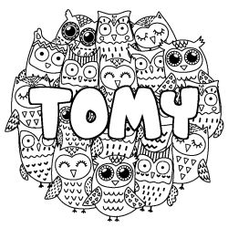 TOMY - Owls background coloring