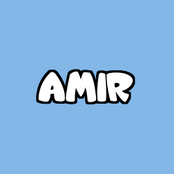 Coloring page first name AMIR