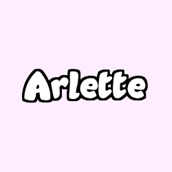 Coloring page first name Arlette