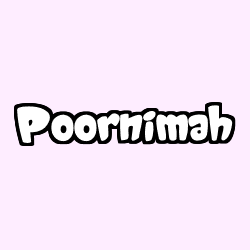 Coloring page first name Poornimah