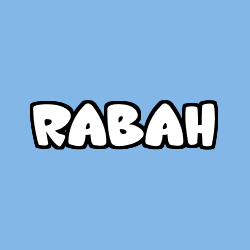 Coloring page first name RABAH