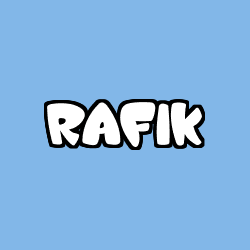 Coloring page first name RAFIK