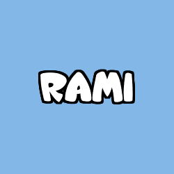 Coloring page first name RAMI