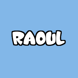 Coloring page first name RAOUL