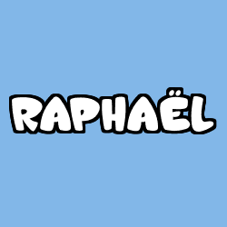 Coloring page first name RAPHAËL