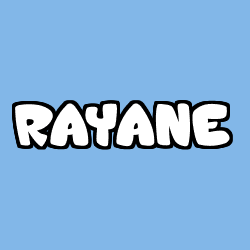 Coloring page first name RAYANE