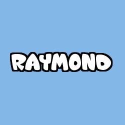 Coloring page first name RAYMOND