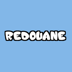 Coloring page first name REDOUANE