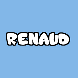 Coloring page first name RENAUD