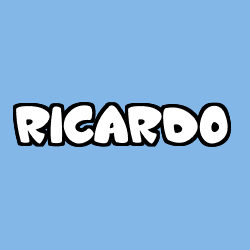 Coloring page first name RICARDO