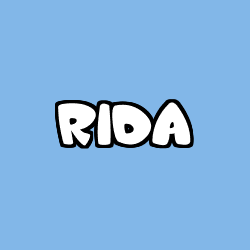 Coloring page first name RIDA