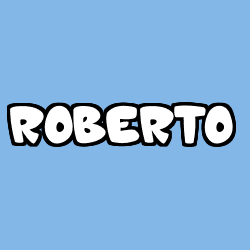 Coloring page first name ROBERTO