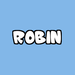 Coloring page first name ROBIN