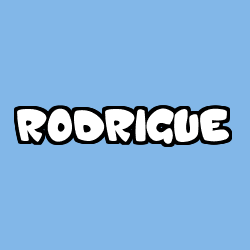 Coloring page first name RODRIGUE