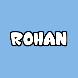 Coloring page first name ROHAN