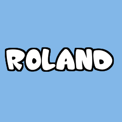 Coloring page first name ROLAND