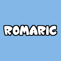 Coloring page first name ROMARIC