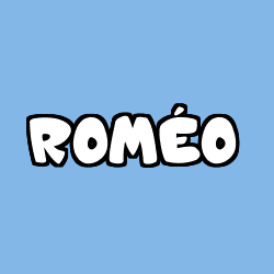 Coloring page first name ROMÉO