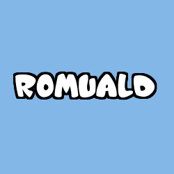 Coloring page first name ROMUALD