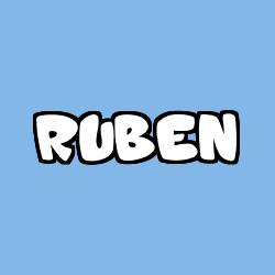 Coloring page first name RUBEN