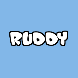 Coloring page first name RUDDY