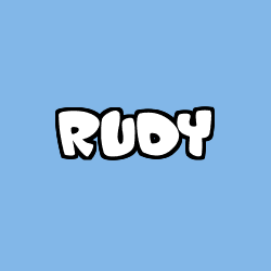 Coloring page first name RUDY