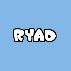 Coloring page first name RYAD