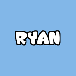 Coloring page first name RYAN