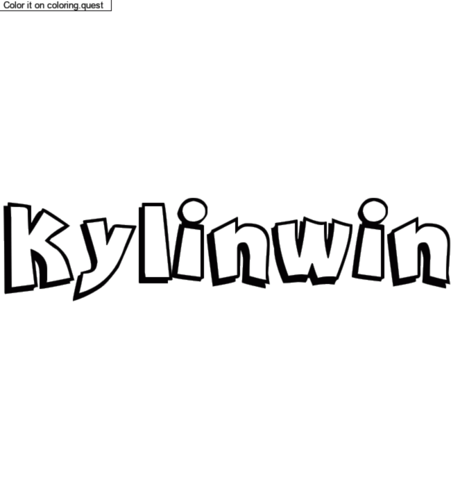 Coloriage prénom personnalisé "kylinwin" by a guest